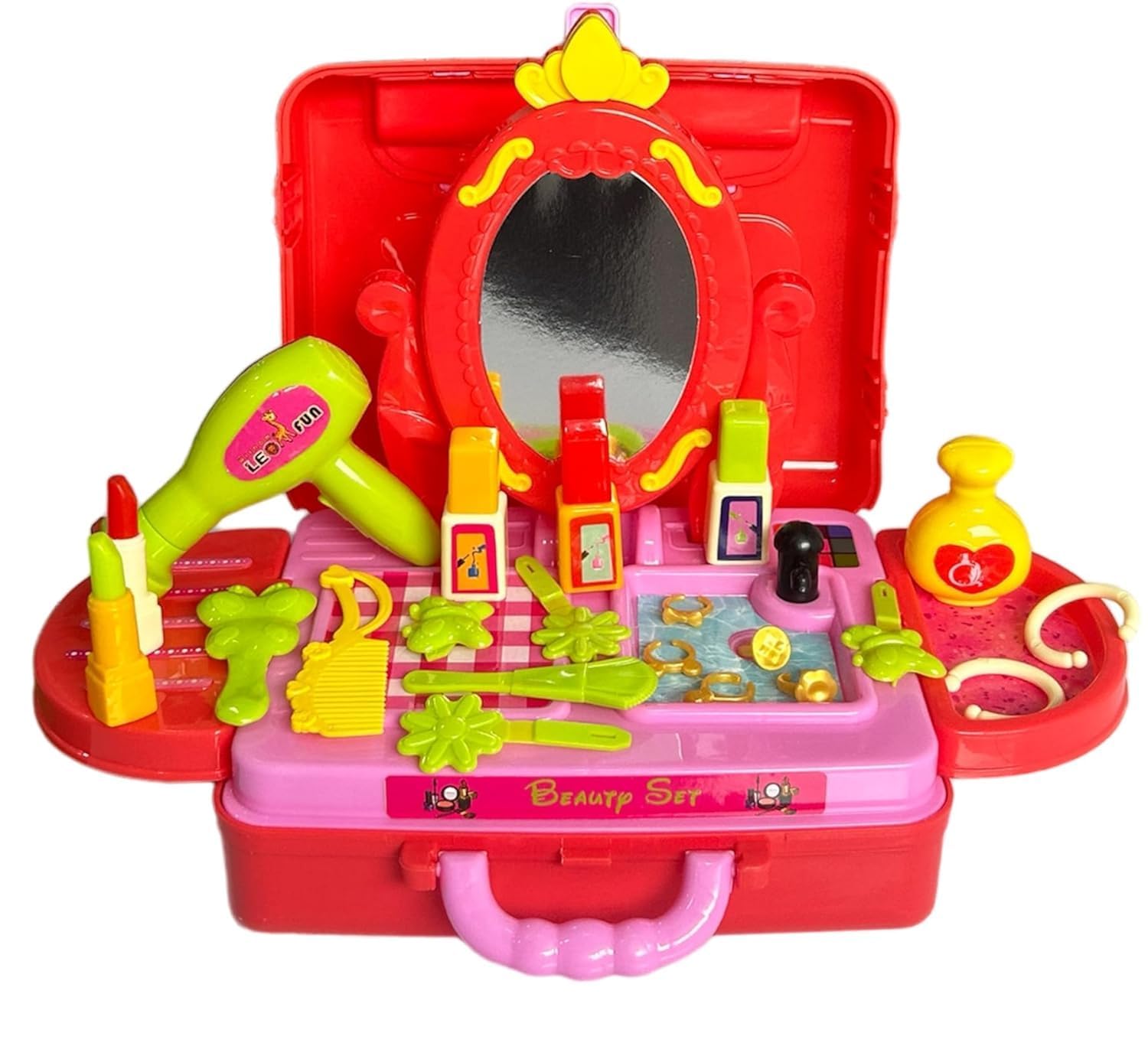 Coracy 3 in 1 Cosmetic and Beauty Salon Toy Set with Handy Gift Set 21 Pieces (Multicolour) 2