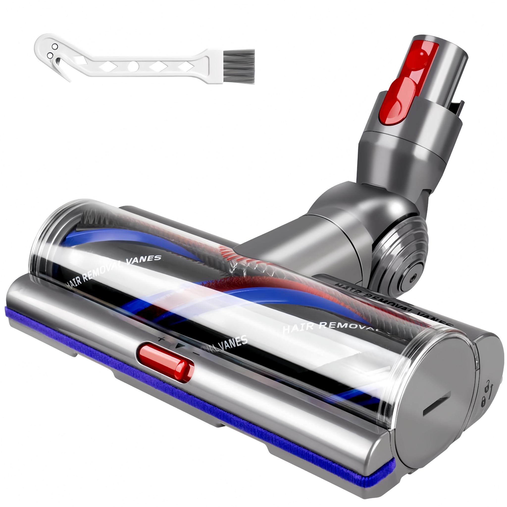 Torque Drive Bodendüse für Dyson V10 V11 V15, Anti-Tangle Elektrische Bodenbürste mit Direktantrieb, Zubehör Ersatzteil für Teppich Hartboden, Verstellbare Saugkraft, Kein Verwickeln von Tierhaaren