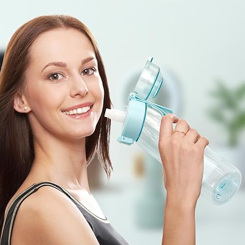 Miniatura 6 de Botella de agua de aire, botella de agua con aroma de 22.0 fl oz con aroma a agua de aire, taza de agua deportiva a prueba de fugas con popote,