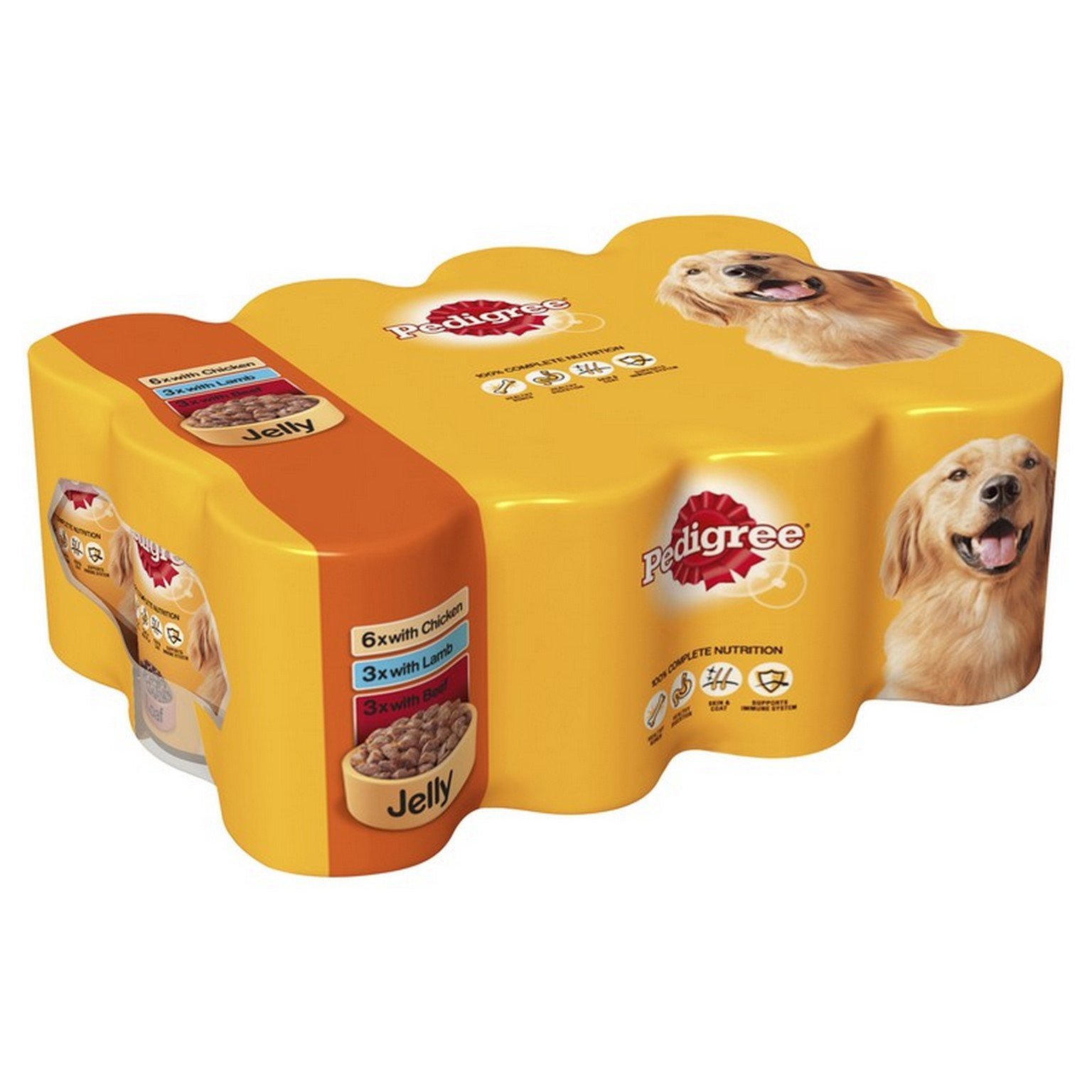 Pedigree Dog Tins Mixed Selection in Jelly, 12 x 385 g