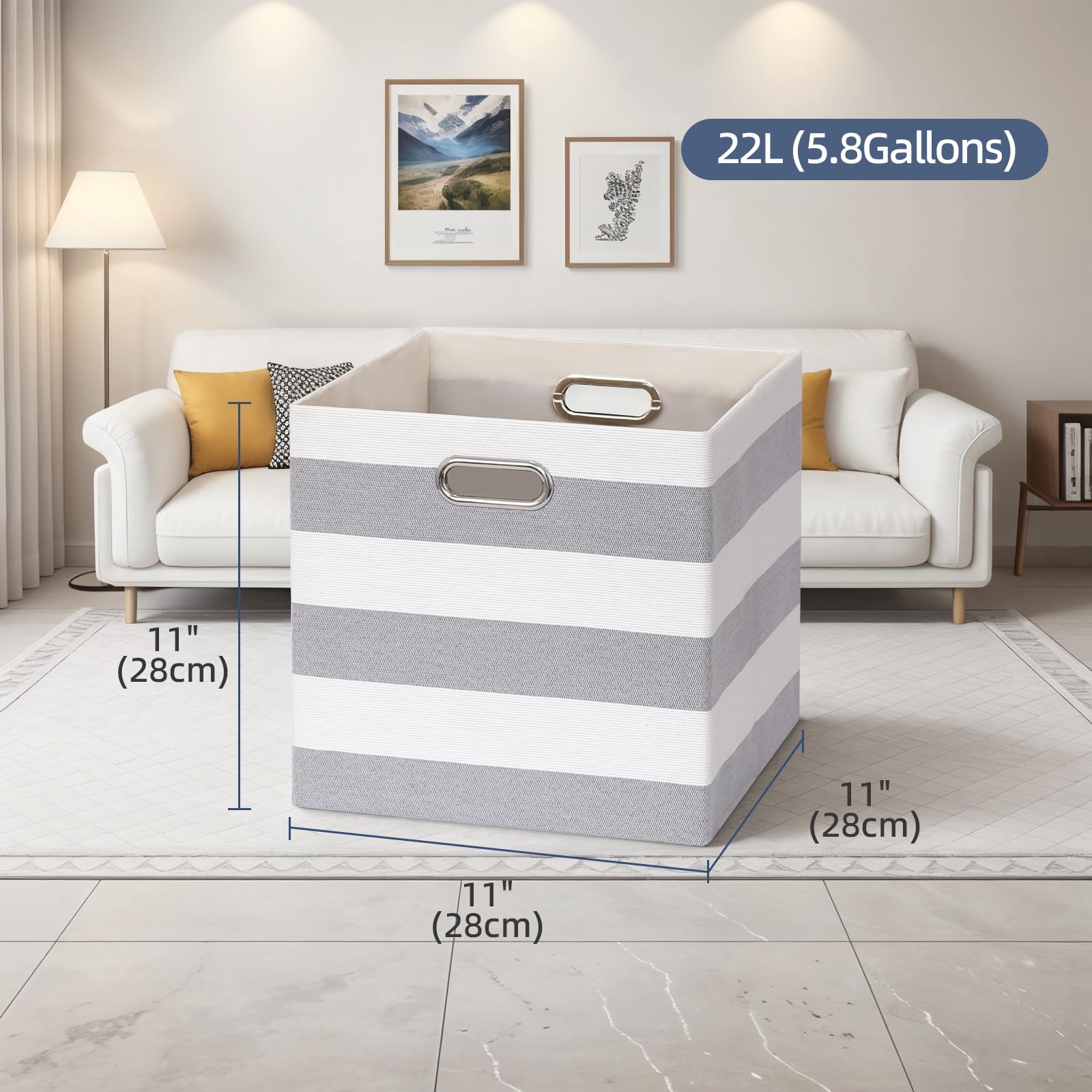 ORGMASTER Collapsible Fabric Storage Cubes - Image 2