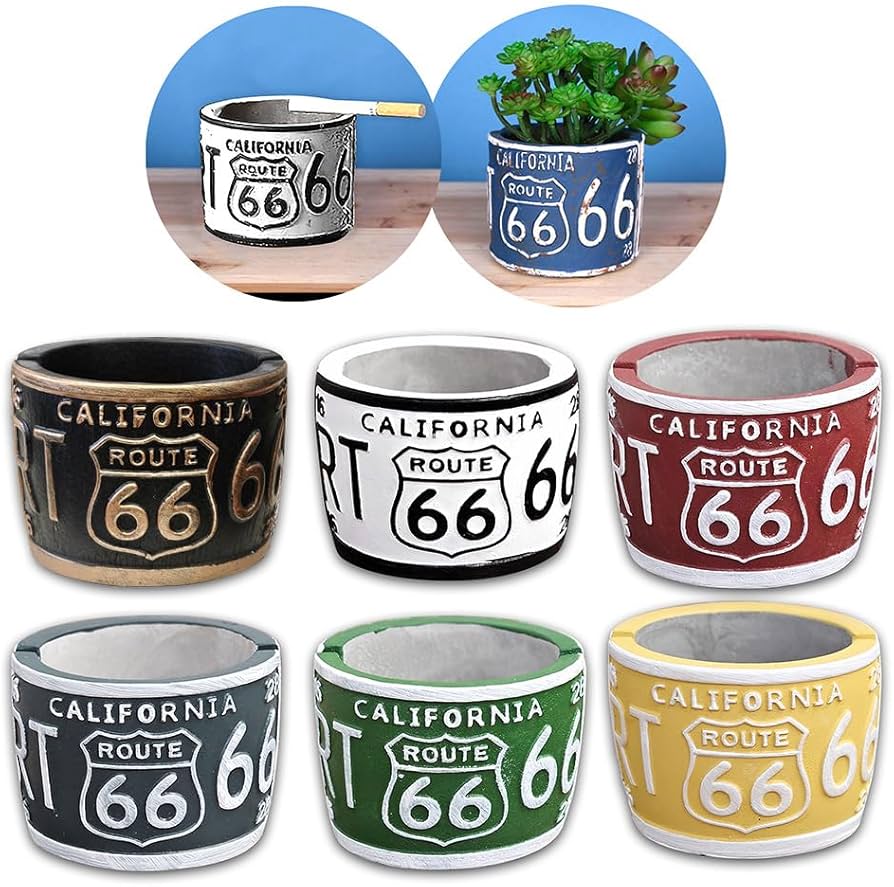 Amazon.co.jp: アメリカン雑貨 ルート66 灰皿 ガーデニング 植物