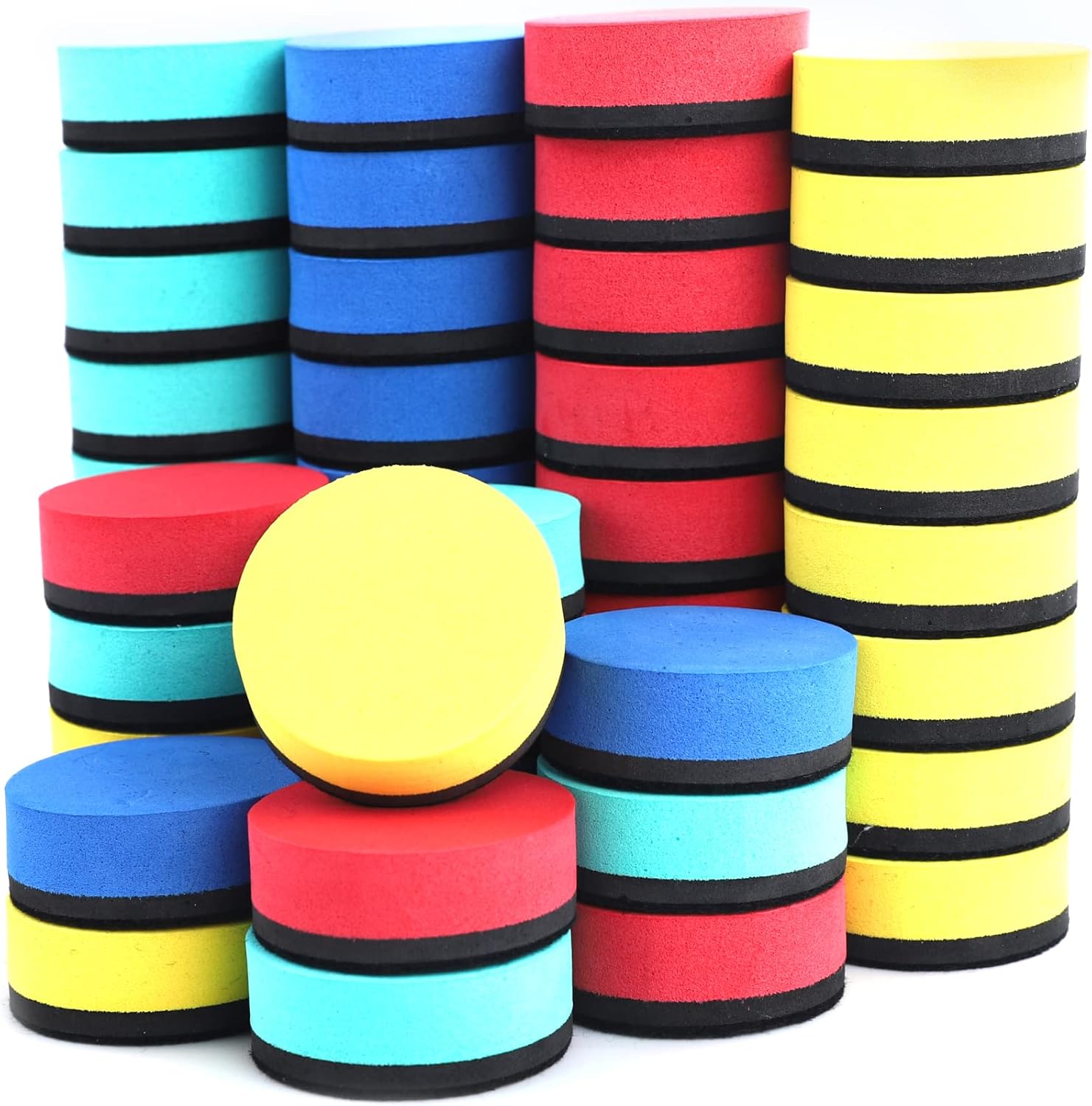 Dry Erase Erasers,48Pcs Whiteboard Eraser with 6