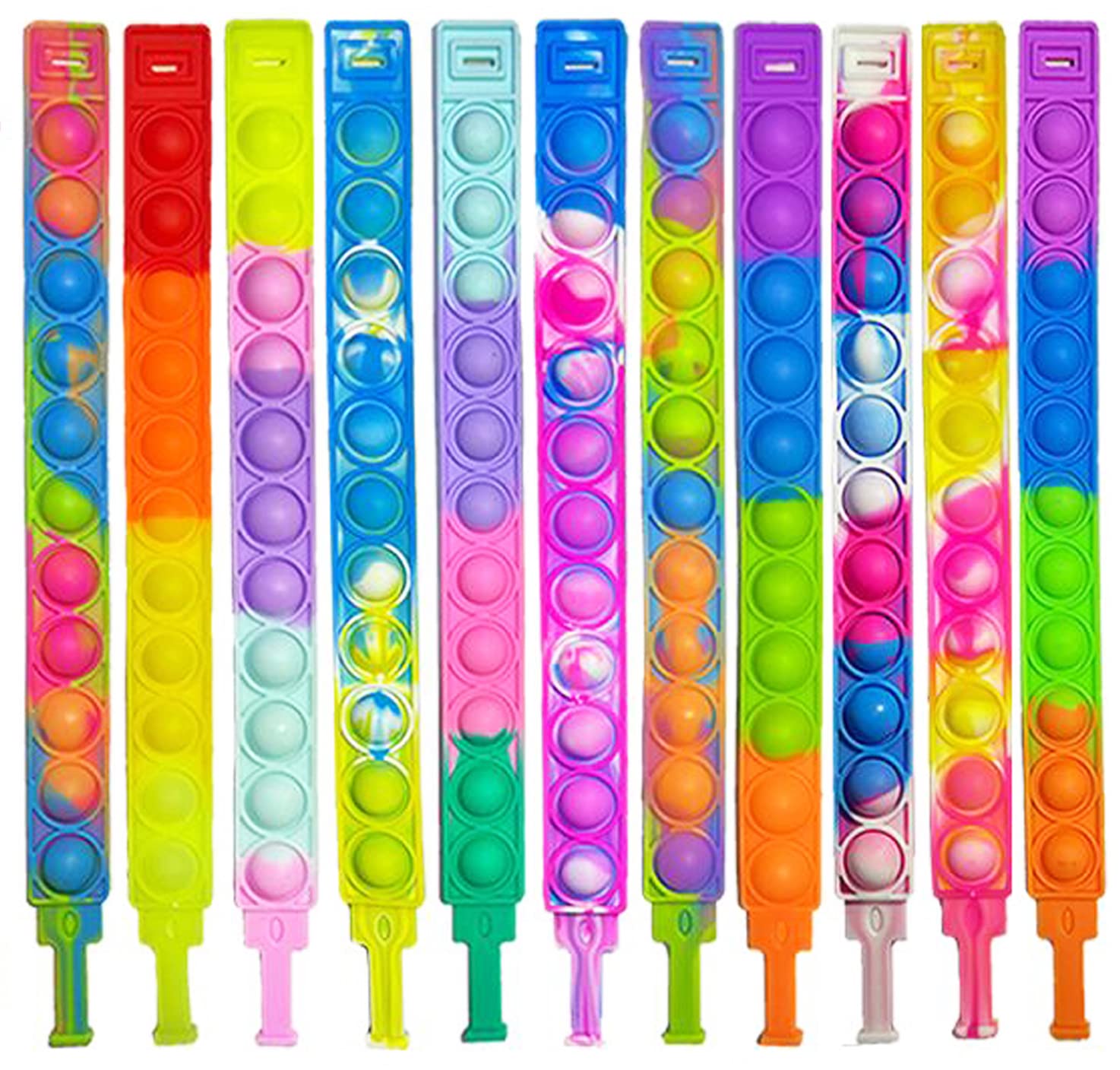 Bracelet Pop It Fidget Toy Anti Stress Pop Its Bracelets 35 Pièces