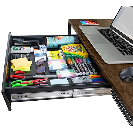 Under Desk Drawer Slide Out, Pencil Drawer for Under Desk, Undermount Desk Organizer