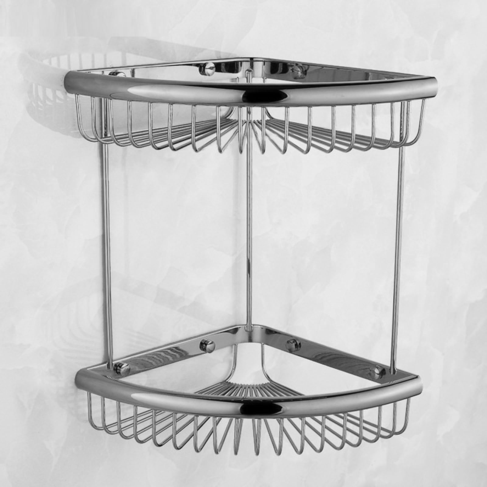 Fanjubei Blue Brass Bathroom Shower Hanger, Double-Layer Fan-Shaped