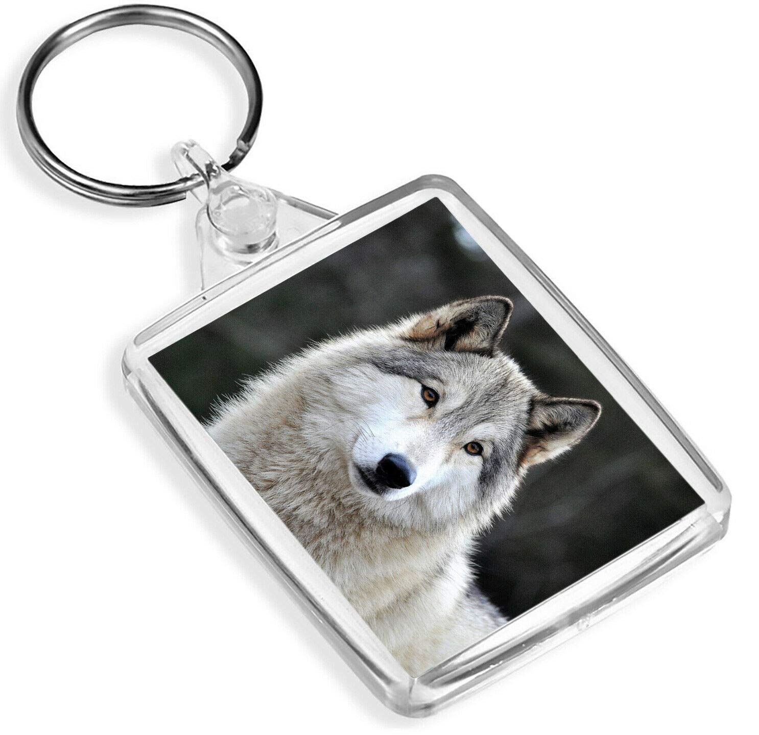 Destination Vinyl Keyrings Unisex Multi Female Wolf Dog Keyring - Ip02 - Husky Grey Wolves Dogs Wild Animal #16947