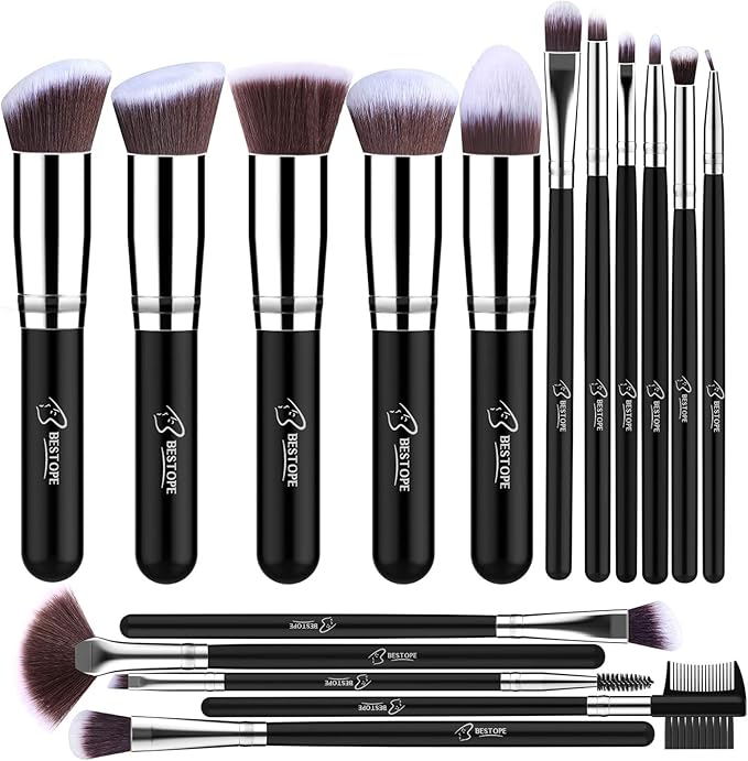 Makeup Brushes BESTOPE Pro Makeup Brush Set Professional 16 Pcs Make Up