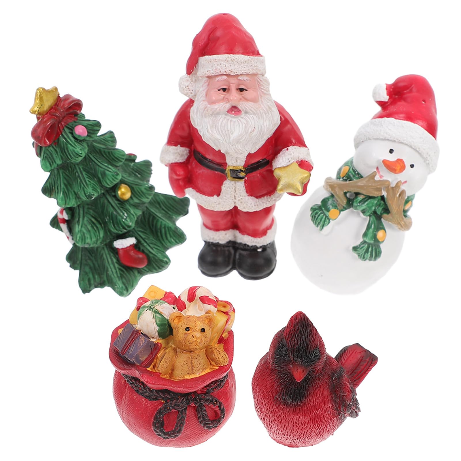 Toyvian 3 Sets Weihnachtsmodell Weihnachtsmann als Harzfigur für