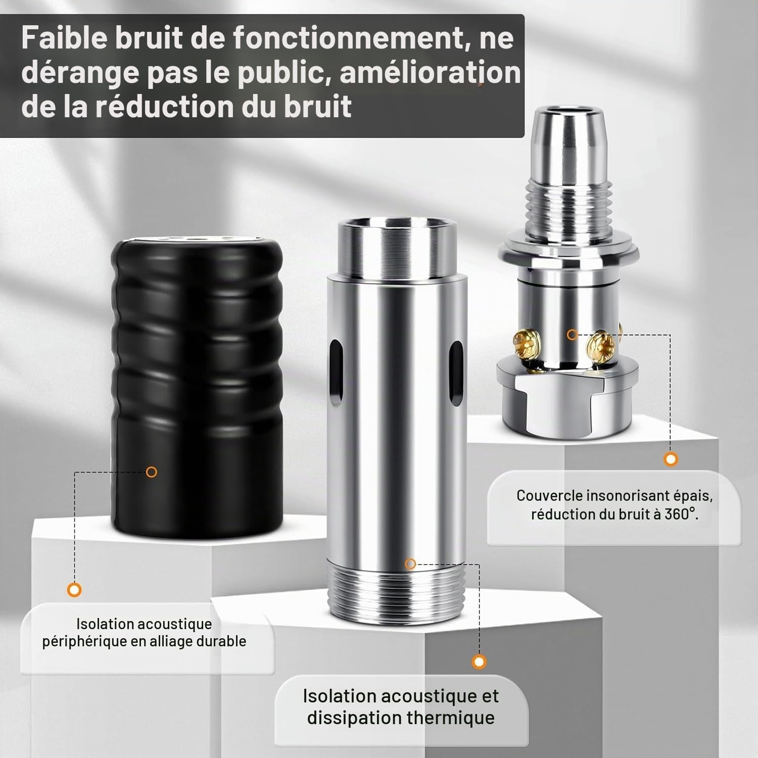 Cloueur Béton,Cloueuse Rivet Gun,Pistolet à Clous Manuel avec 5 Niveaux de Réglable,Kit pour Ongles en Béton,Pistolet à Ongles Portable avec 200 Clous Ronds,pour Murs en Béton (Orange)