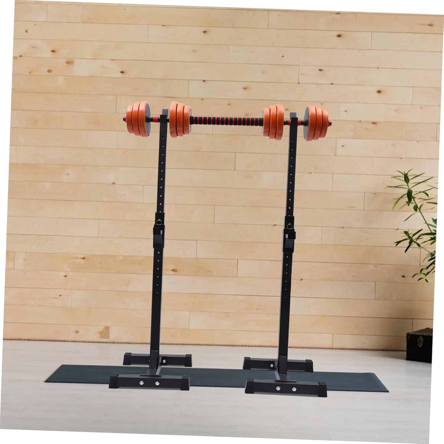 Yardwe Ergonomic Barbell Stand Squat Racks for Home Dumbbell Storage Workout Rack Fitness Supply