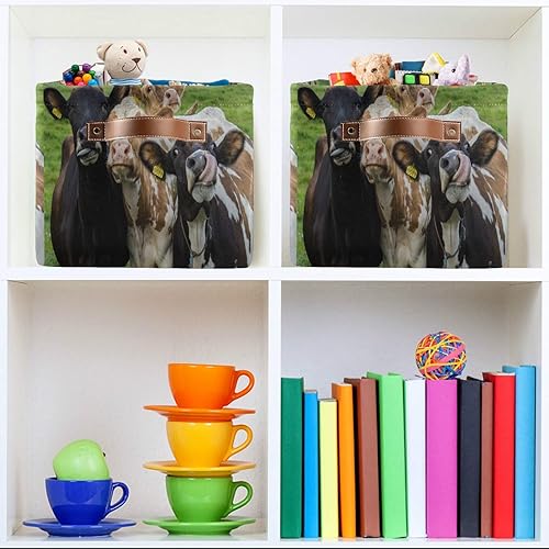 Miniatura 61 de AUUXVA Cesta de almacenamiento de pintura de tinta vintage para pájaros, caja de almacenamiento de lona duradera plegable para juguetes, cesta Tinta