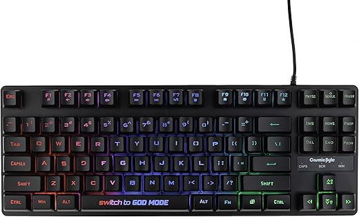 Cosmic Byte CB-GK-20 Styx TKL Membrane Gaming Keyboard with Rainbow LED (Black)