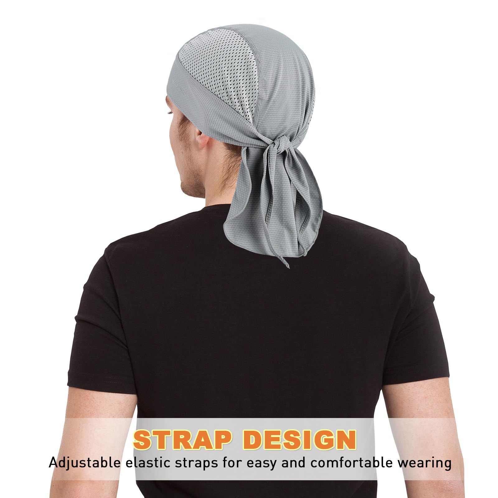 YANIKY Bandanas Skull Casquettes pour homme et femme - Doublure de casque de cyclisme Durags - Bandana de moto - Évacuation de la transpiration