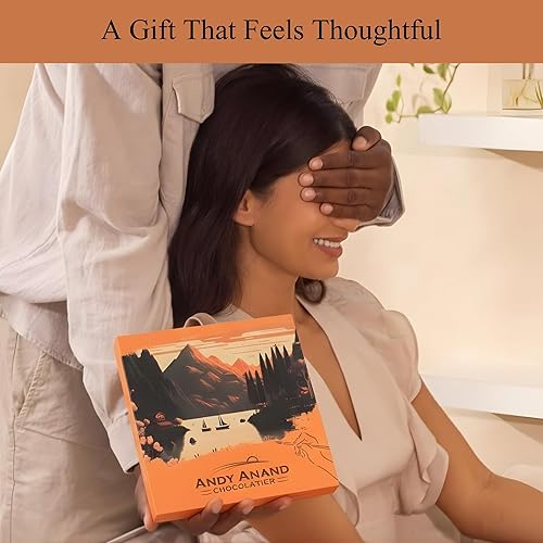 Miniatura 8 de Andy Anand Chocolatier Trufas belgas de chocolate negro – Caja de regalo de 25 trufas de chocolate parisino con mango, pistacho, piña, frambuesa y