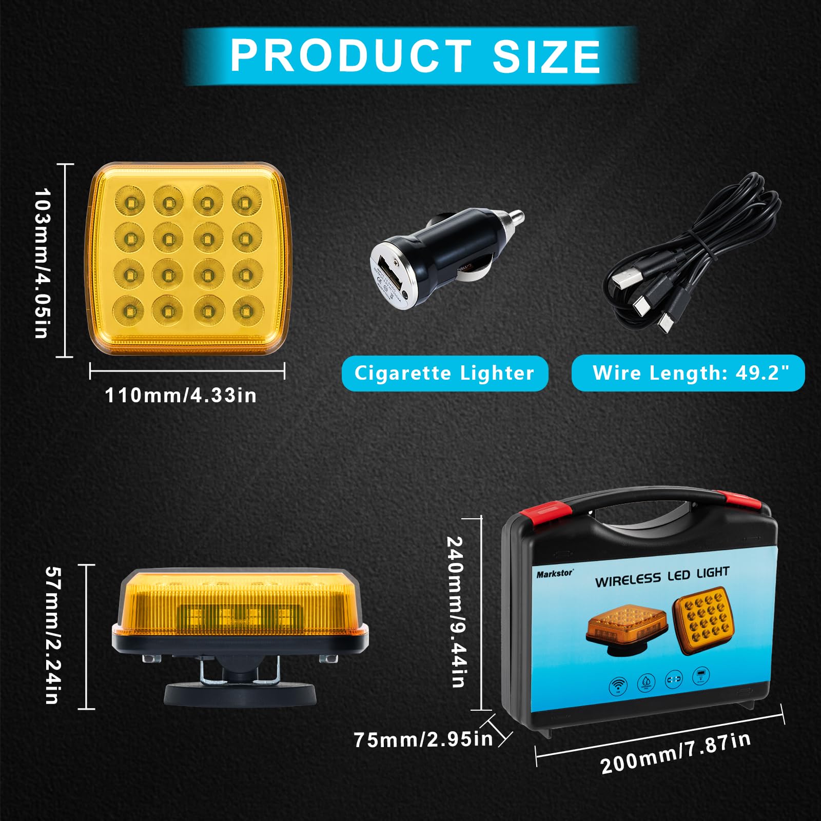 Snapklik.com : Markstor Wireless LED Road Flares For Emergency ...