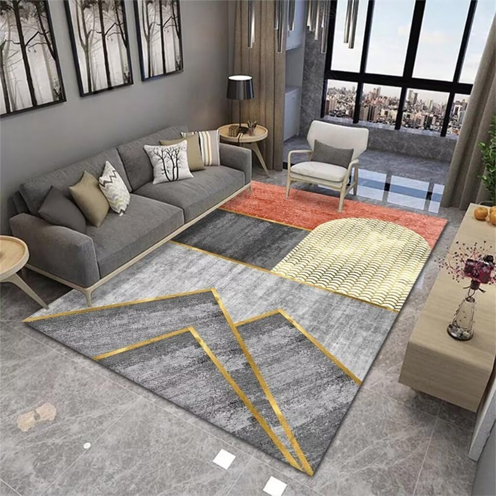 Tapis antidérapant moderne gris 90x180 cm pour sécuriser le couloir
