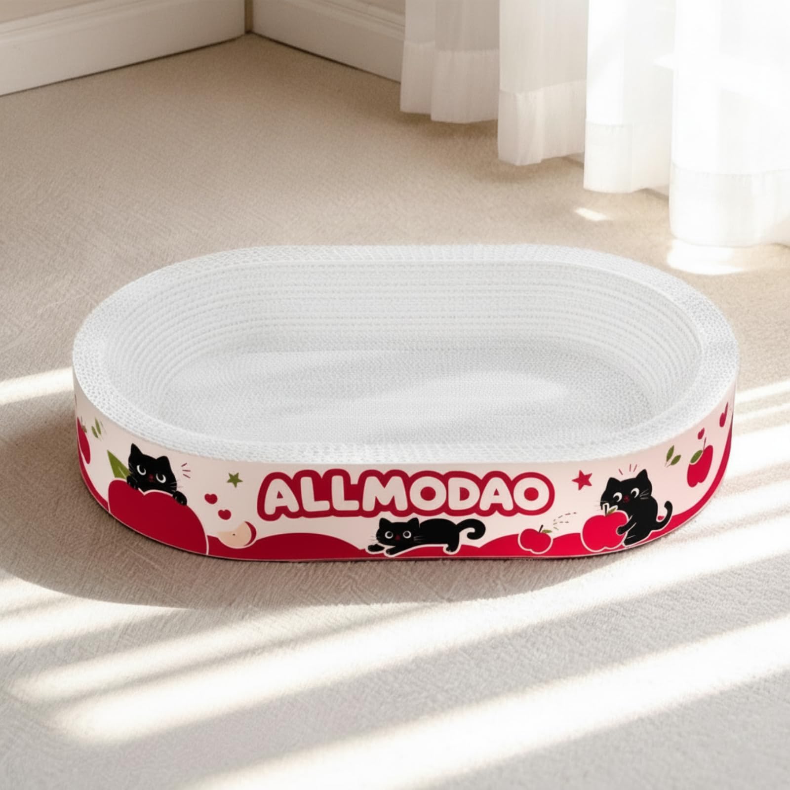 Tiragraffi per Gatti Pannello Graffiatoio Letto Cuccia Tappetino Riposo Cartone Ondulato Superficie Dedicata Cura Artigli Riduce Danni Adatto per, 65 45 9 Cm