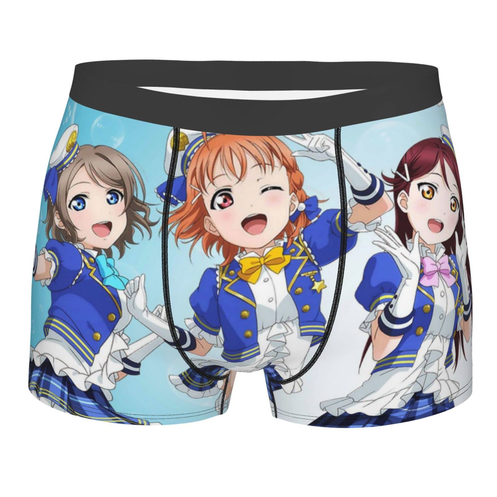 ウマ娘 アニメ かわい 図案四角パンツ 柔らかく超薄 肌着 快適平角パンツ 涼感透気 吸水速乾 抗菌防臭男性ボクサ 下着 おしゃれセクシーショーツ