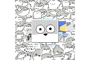 40Pcs Cartoon Water-Resistant Sacabambaspis Mischievous Plush Waterproof Stickers