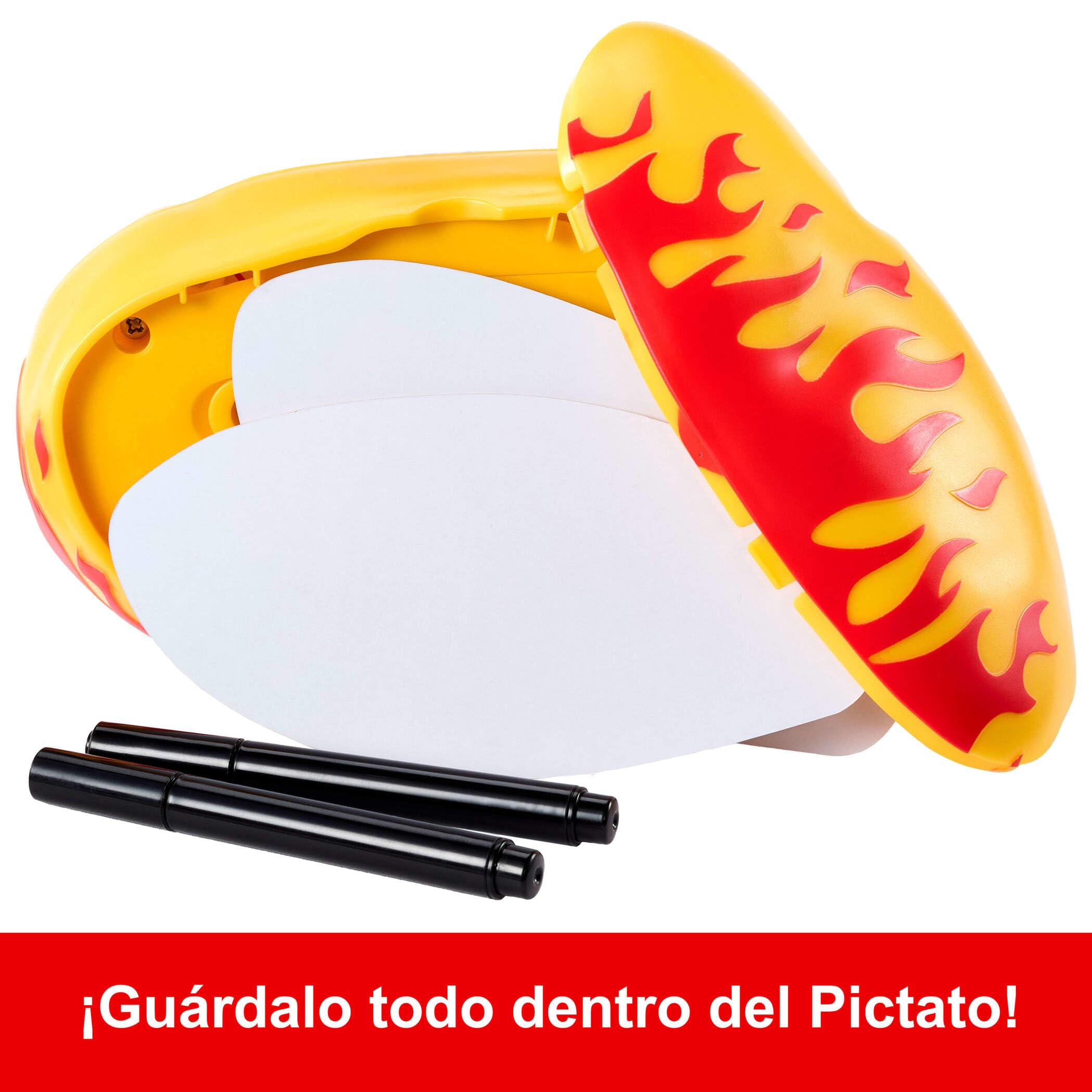 Mattel Games Pictionary Pic-Tato Juego de la patata caliente, juguete familiar para niños, niñas y adultos que habla y reproduce música, noches de juegos, incluye pistas en español, JHC62