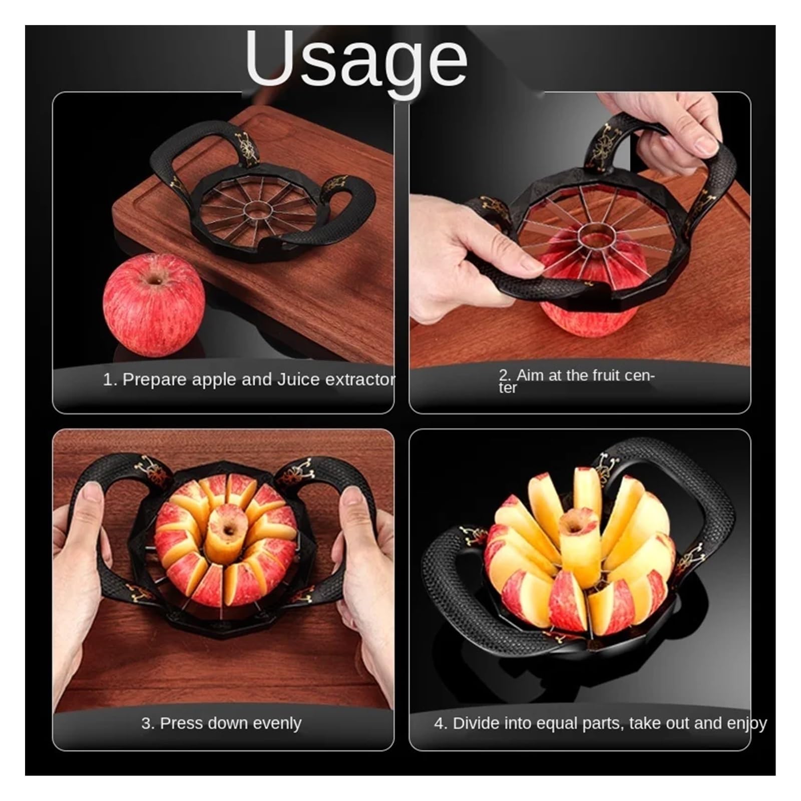 Herramientas de Cocina for Cortar Manzanas de Acero Inoxidable, Cortador de Frutas, rebanador de Frutas, Herramientas de extracción de Frutas, Accesorios de Herramientas de cocina/599