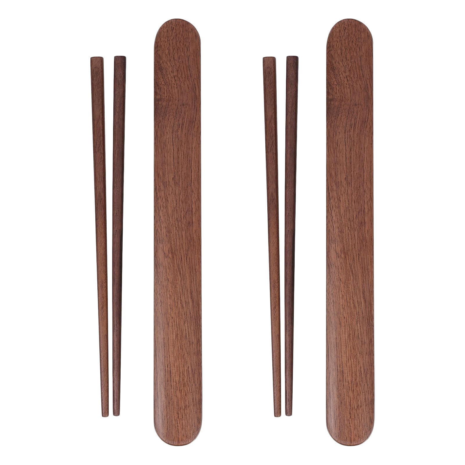 Bacchette Cinesi Riutilizzabili in Legno di Noce Nero, 2 Set