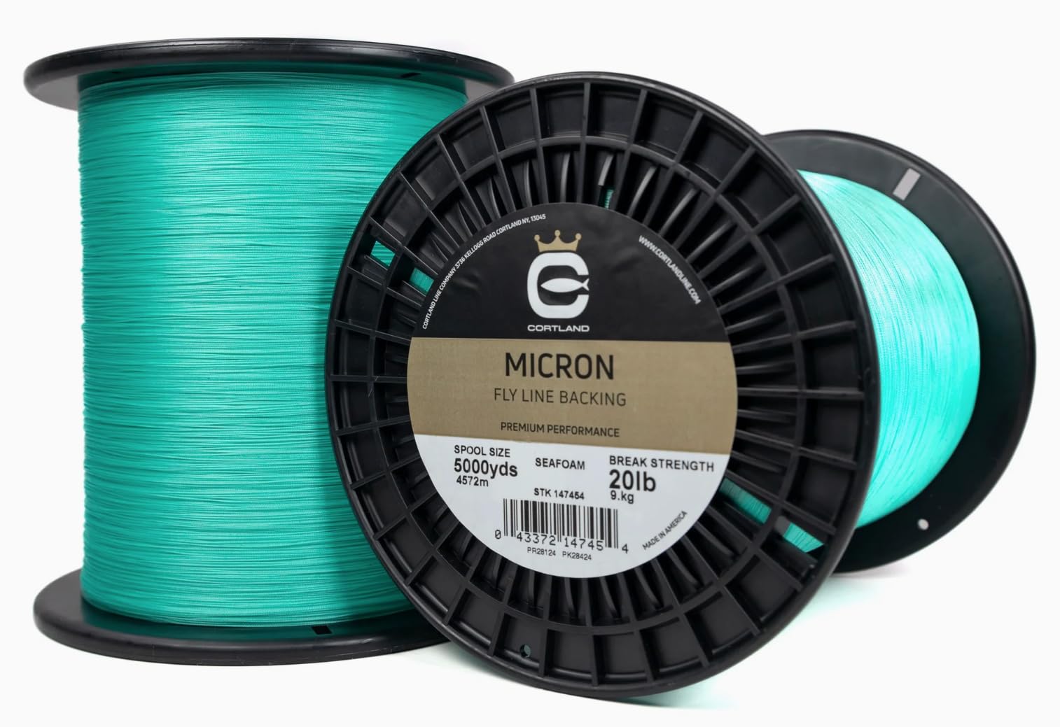 Cortland Fly Line Backing, Micron, 20lb / 250yds, Seafoam