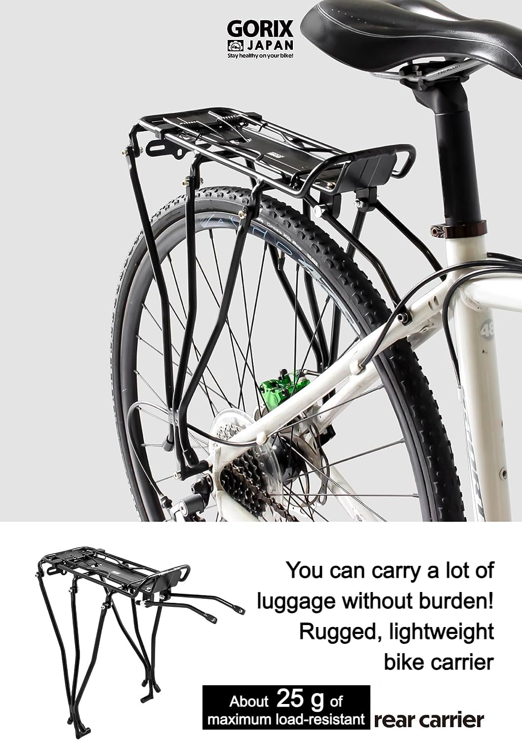 Lightweight Rear Rack MTB Carrier Rack GORIX Bike Rear Carrier Rack - 26 Inch Lightweight ...