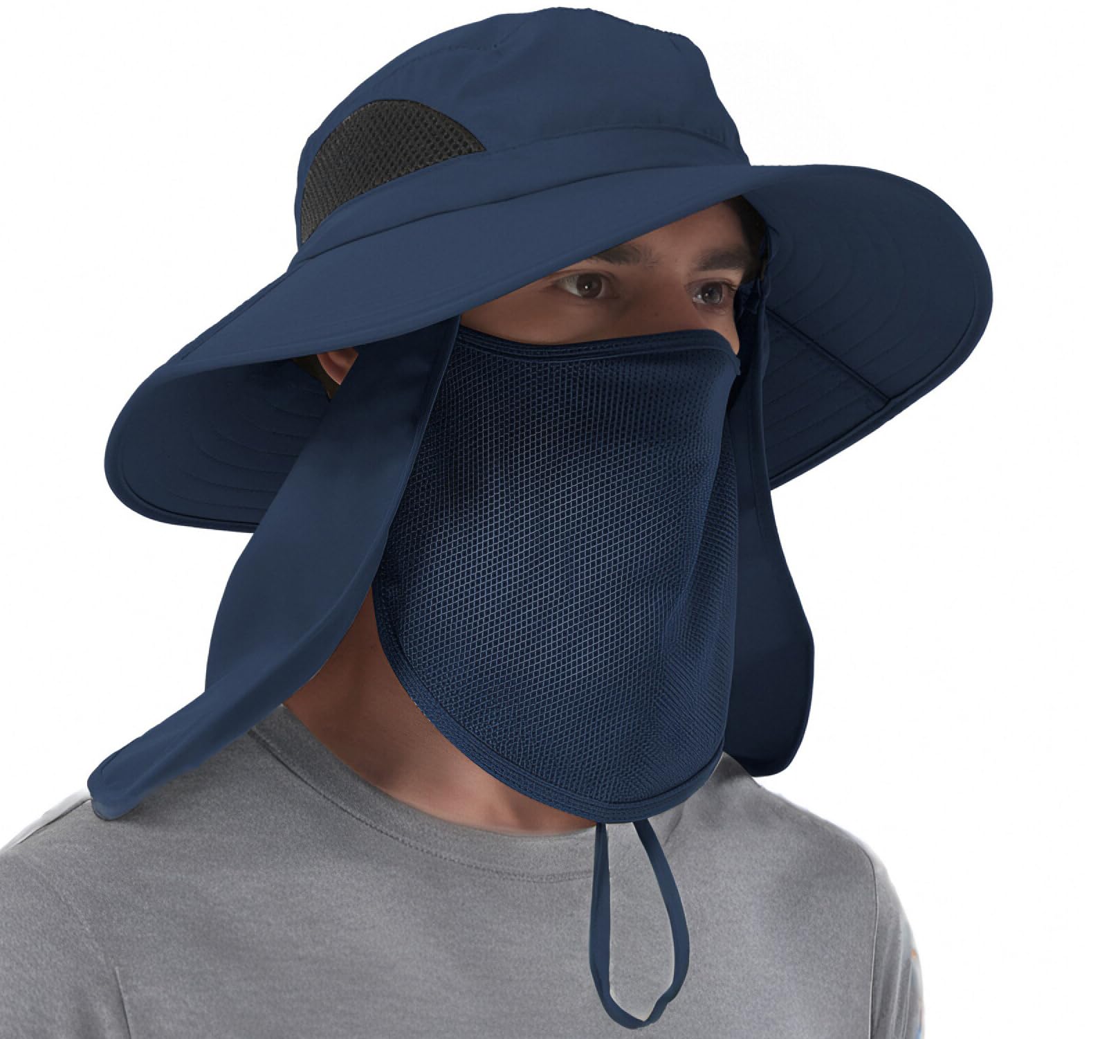 EINSKEY Sun Hat for Men/Women, Sun Protection Wide Brim Bucket Hat Waterproof Breathable Packable Boonie Hat for Fishing