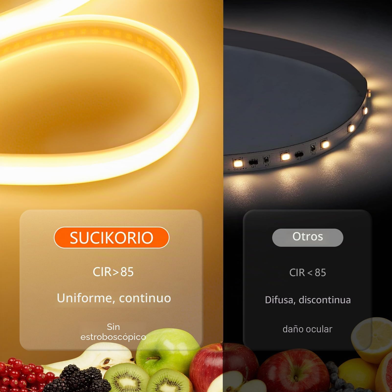 Neon Tira LED 15 metros, Silicona 220V COB Luces LED Habitacion Exterior Impermeable Incombustible IP65 Blanco Cálido 3000K Redondo Leds Strip Neón Flexible 15m 120 LED/m con Enchufe
