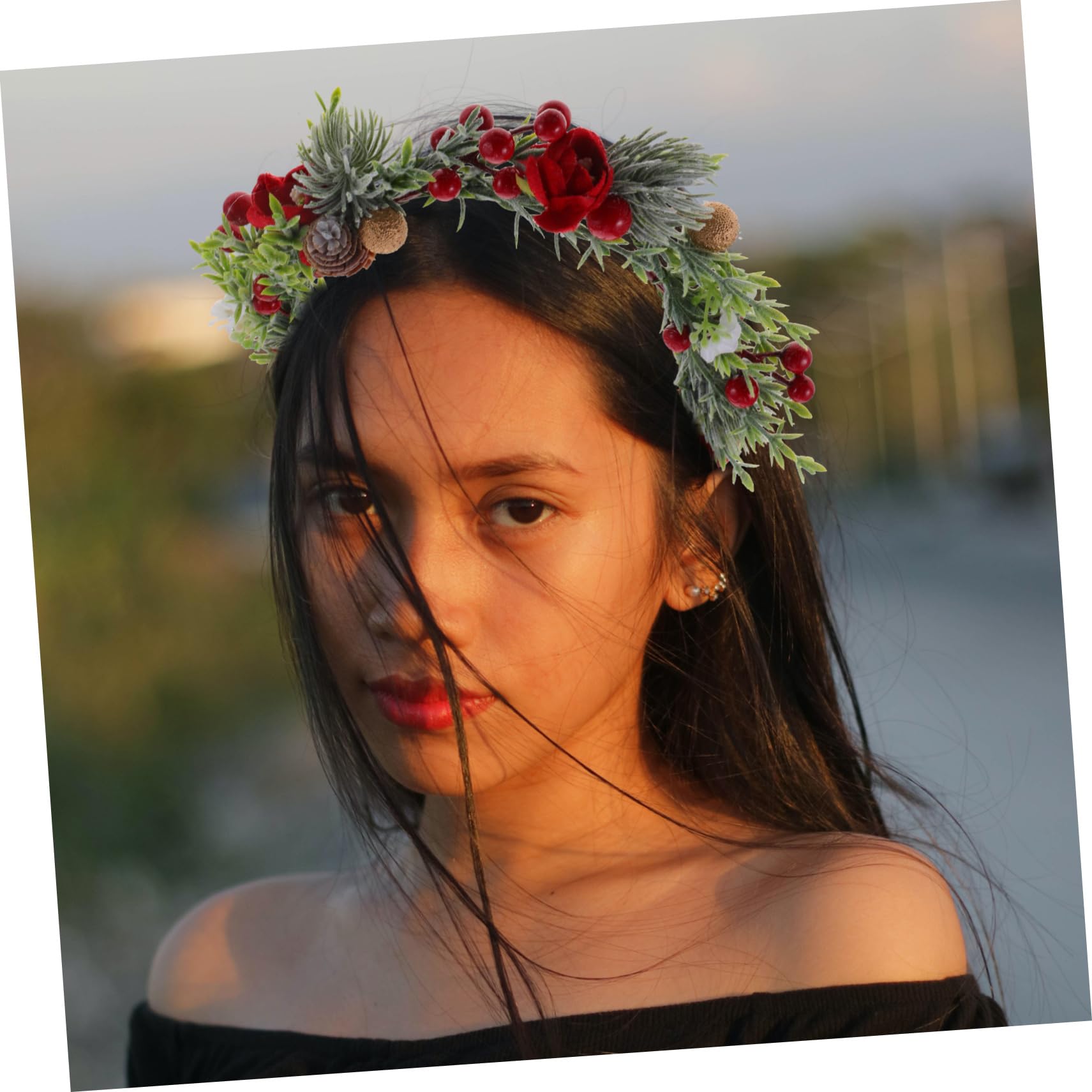 GALPADA 5stücke Flower Wreath Hairband Für Frauen Elegantes Accessoire Für Kostüme Hochzeiten Festivals Und Partys Grünes Blätterdesign Für Jeden Anlass Für Prinzessinnen Und Feen