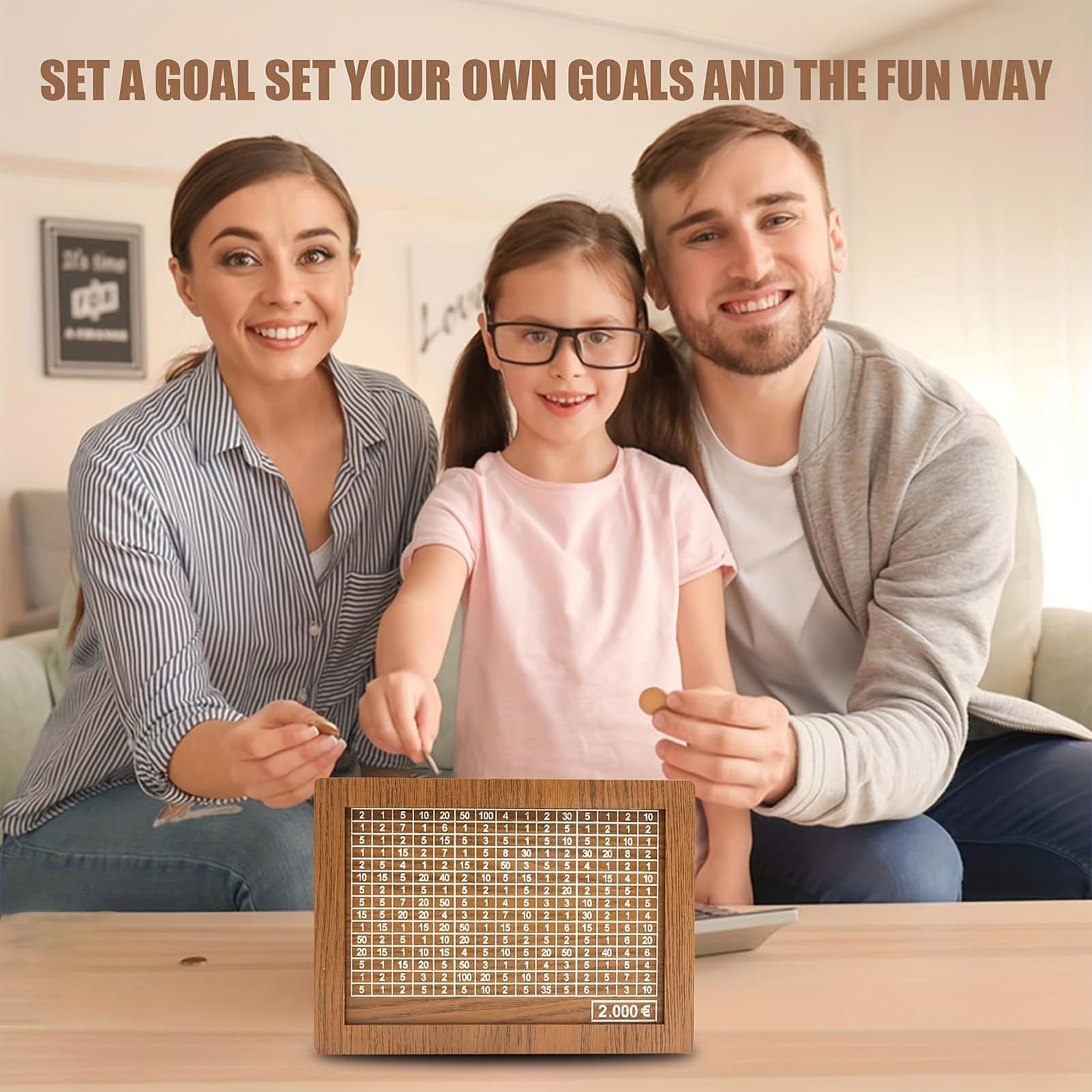 Cash Vault Houten Spaarpot, Houten Spaarpot Spaarpot, Cash Saver Box, Spaarpot met Balie, 10.000 Spaaruitdaging Box, Spaarpot voor Contant Geld kopen vanaf een prijs van 89