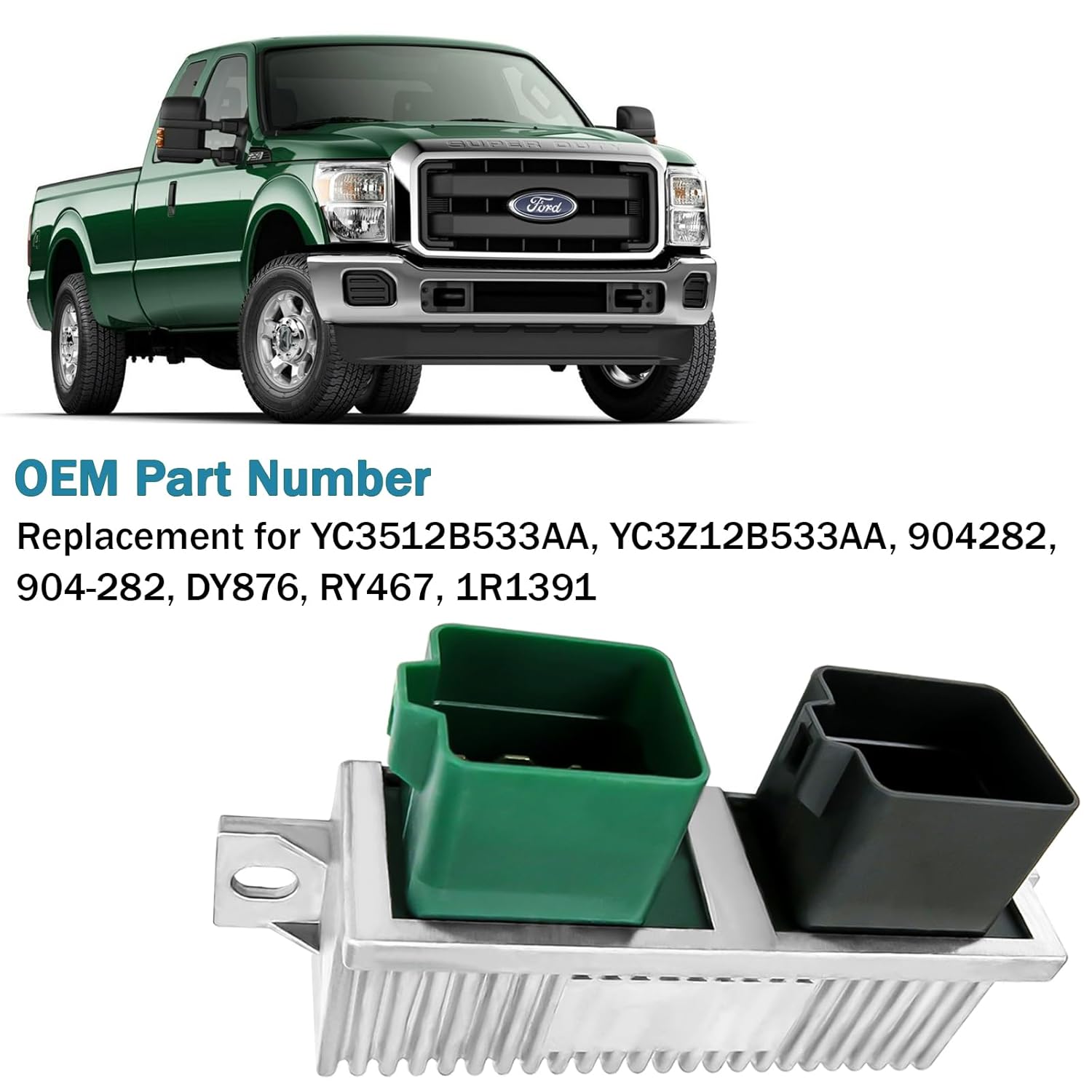 904-282 Diesel Glow Plug Control Relay Module Glow Plug Switch DY-876 Replacement for 1999-2010 Ford F250 F350 Super Duty E350 Excursion 6.0L 7.3L 6.4L,Replace# YC3Z12B533AA