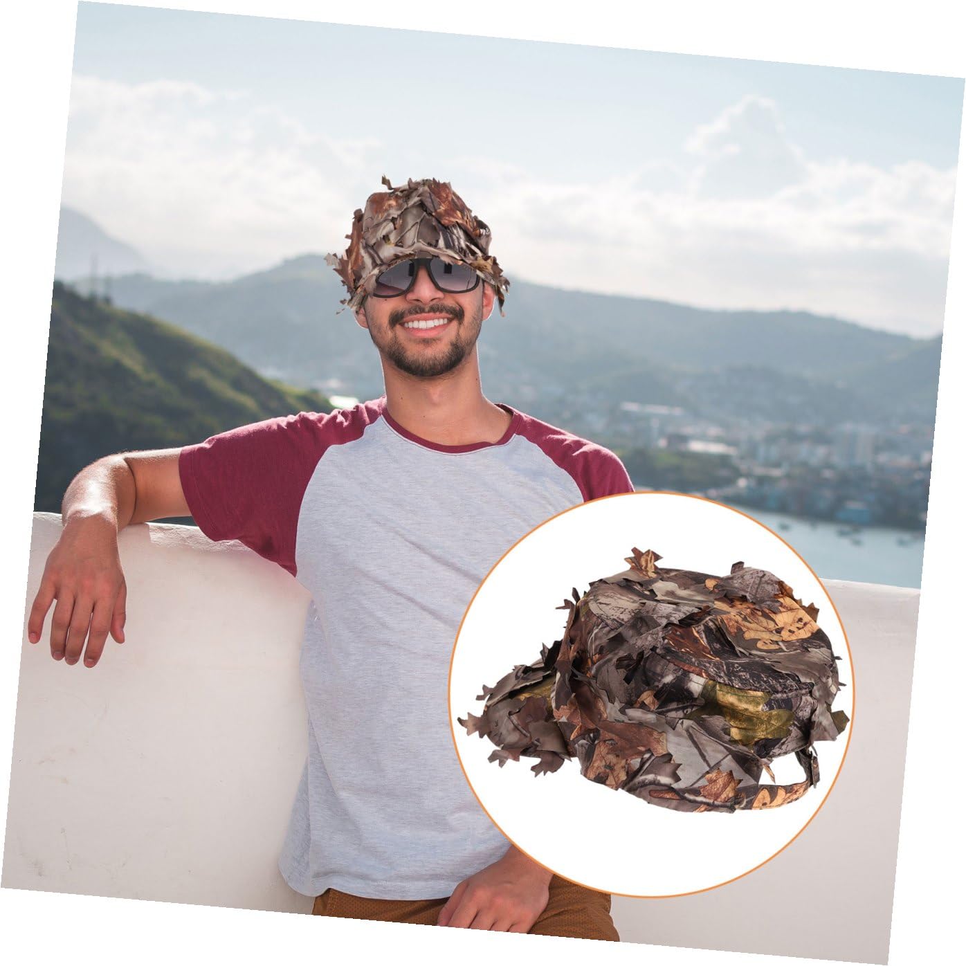 Healvian Casquette De Baseball Camouflage Hommes Bord Chapeaux De La Jungle Visières pour Le Football Chapeau De Baseball pour La Chasse Chapeau De Baseball pour La Pêche Polyester