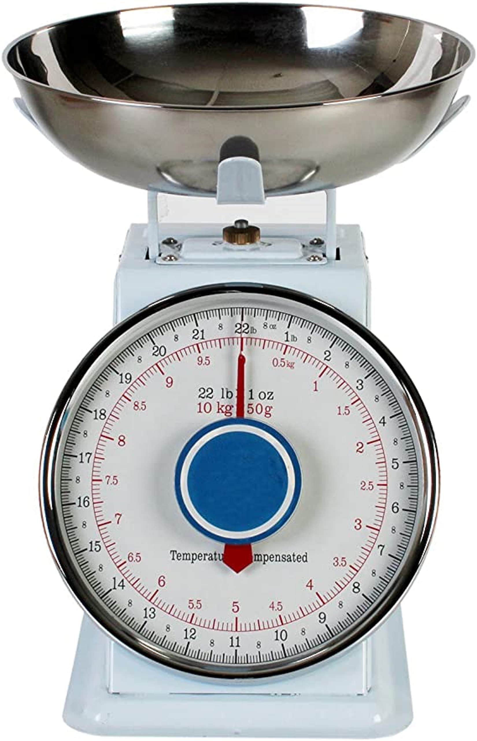 TrueCraftware- 22 lb. Mechanical Kitchen Bowl Platform Weighing Food Scale- Heavy Duty Portion Control Mechanical Kitchen and Food Scale Industrial Dial Scale for Kitchens and Restaurants