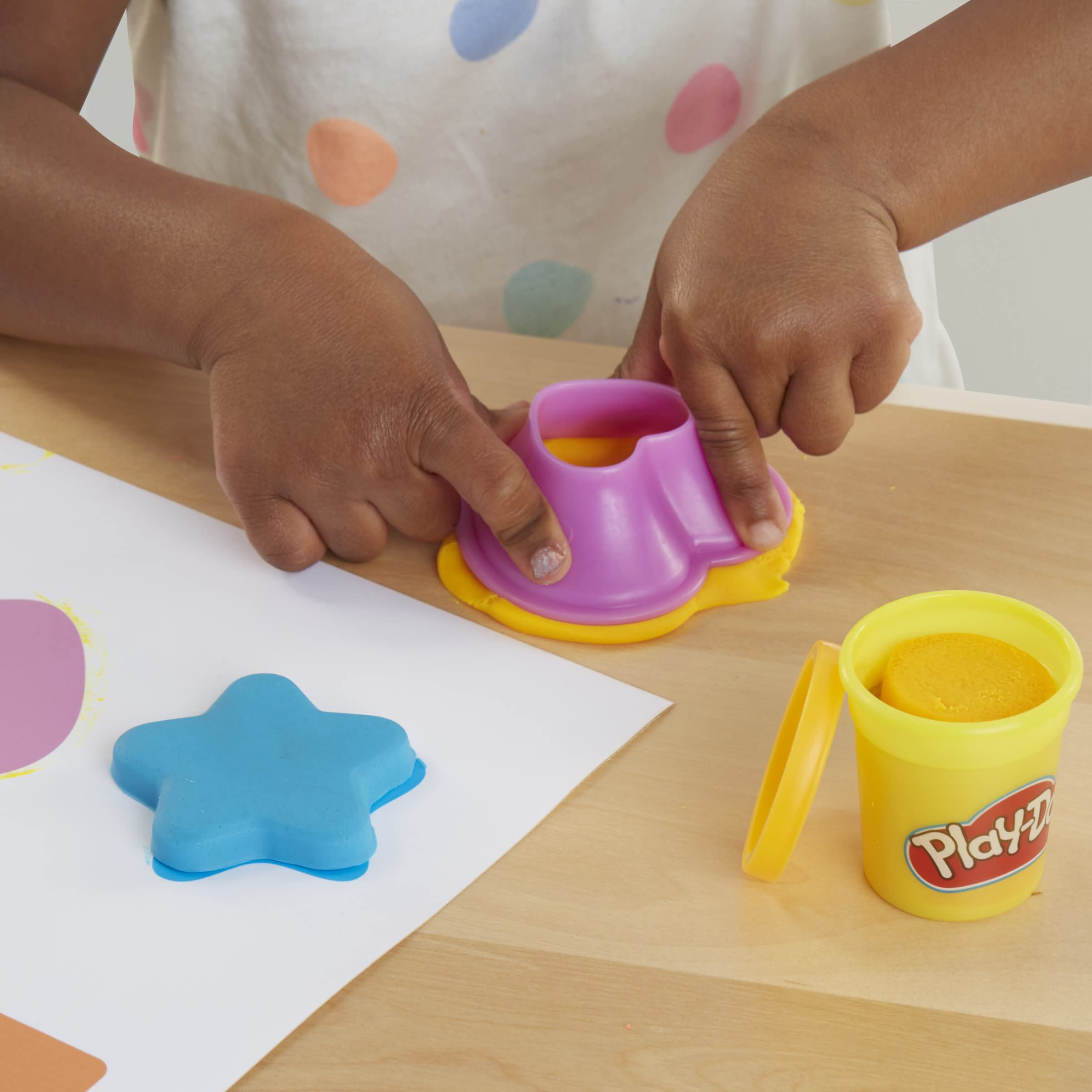 Play-Doh Shapes and Colors Set, 5 Activity Playmats, 15 Tools & 10 Cans of Assort. Colors, Back to School Classroom Supplies, Preschool Toys, Ages 2+ (Amazon Exclusive) - Image 7