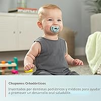Vista 8 de NUK Chupones ortopédicos cómodos de silicona 100%, 0-6 meses, rosa de moda, colección atemporal, 5