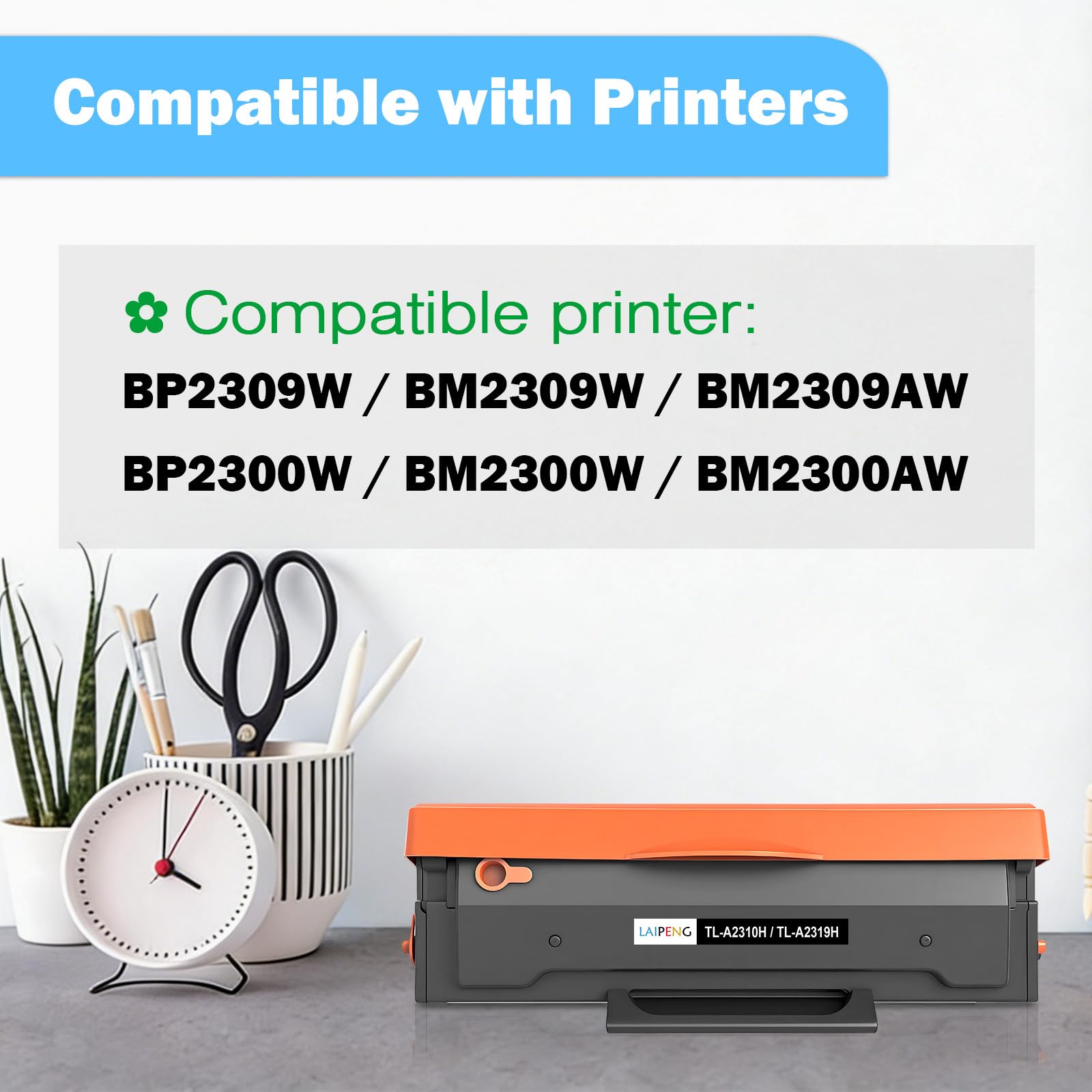 TL-A2310H TL-A2319H Toner Cartouche (2 Paquets) 1600 Pages Compatible pour BP2309W BM2309W BM2309AW BP2300W BM2300W BM2300AW Imprimante [Noir*2]
