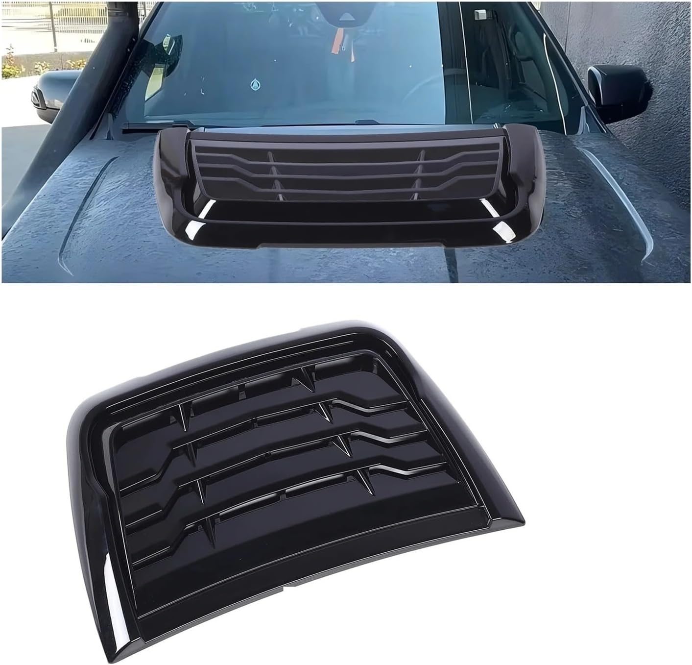 Scoop Vent Hood Sturdy Bonnet Vent Hood Air Trim Cover Weather Resistant Compatible with XLT XLS XL 2015-