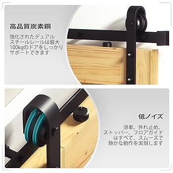 Amazon | Loritar 吊り引き戸レール 6ft/1.8m バーンドア 引き扉