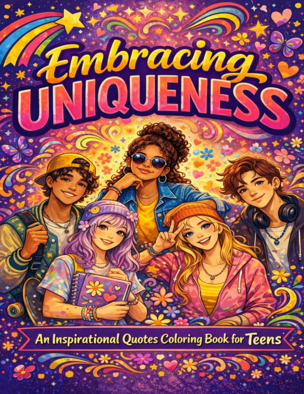 Embracing Uniqueness: An Inspirational Quotes Coloring Book for Teens
