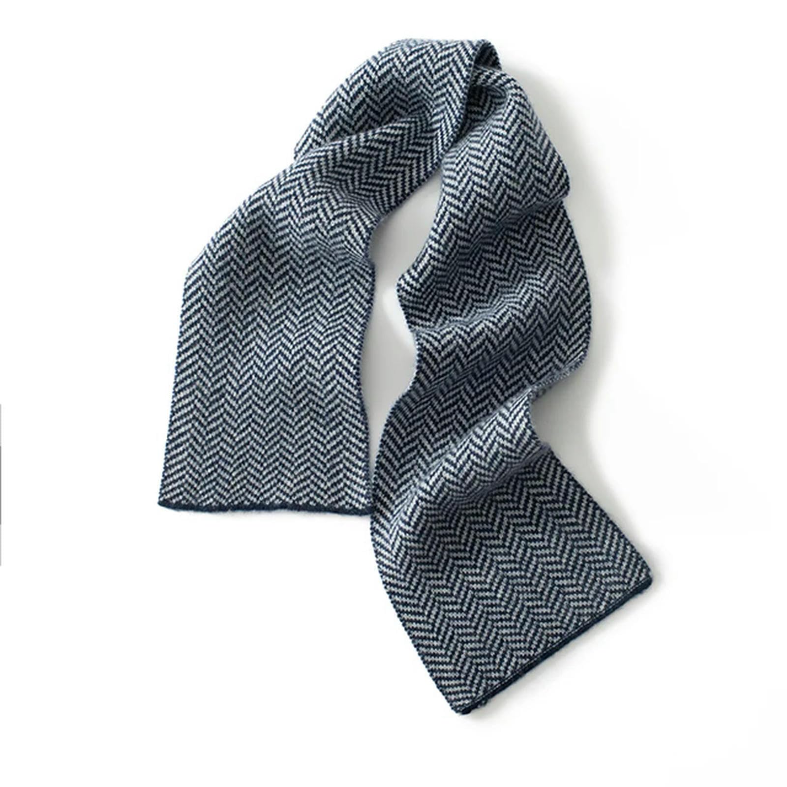 MdybF Schal Kaschmirschal Frauen Und Männer Winter Warmer Gestrickter Klassischer Streifen Kurzer Schals Damen Erwachsene Schal