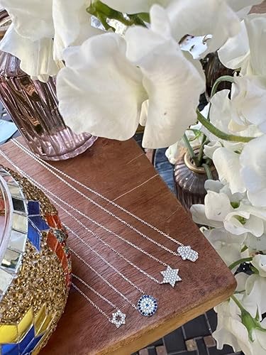 Miniatura 2 de Star of David Jewish Six Point 925 Silver Necklace for Women Sterling Silver