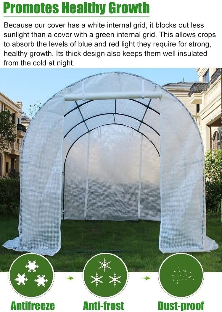 OKUOKA Grande Serre extérieure complète du Tunnel avec châssis en Acier Lourd, Jardin de tomates Hothouse, 2m / 3M / 4M / 5m / 6m de Long Qualité Couverture Tarp (Size : 500x200x200cm)
