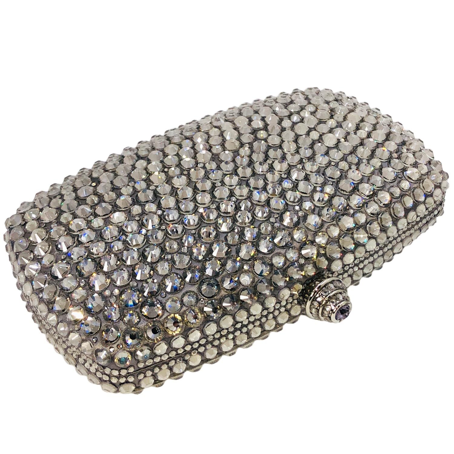 Boutique De FGG Mini bolso de mano de cristal para mujer, formal, con diamantes de imitación, bolso de noche para boda y fiesta