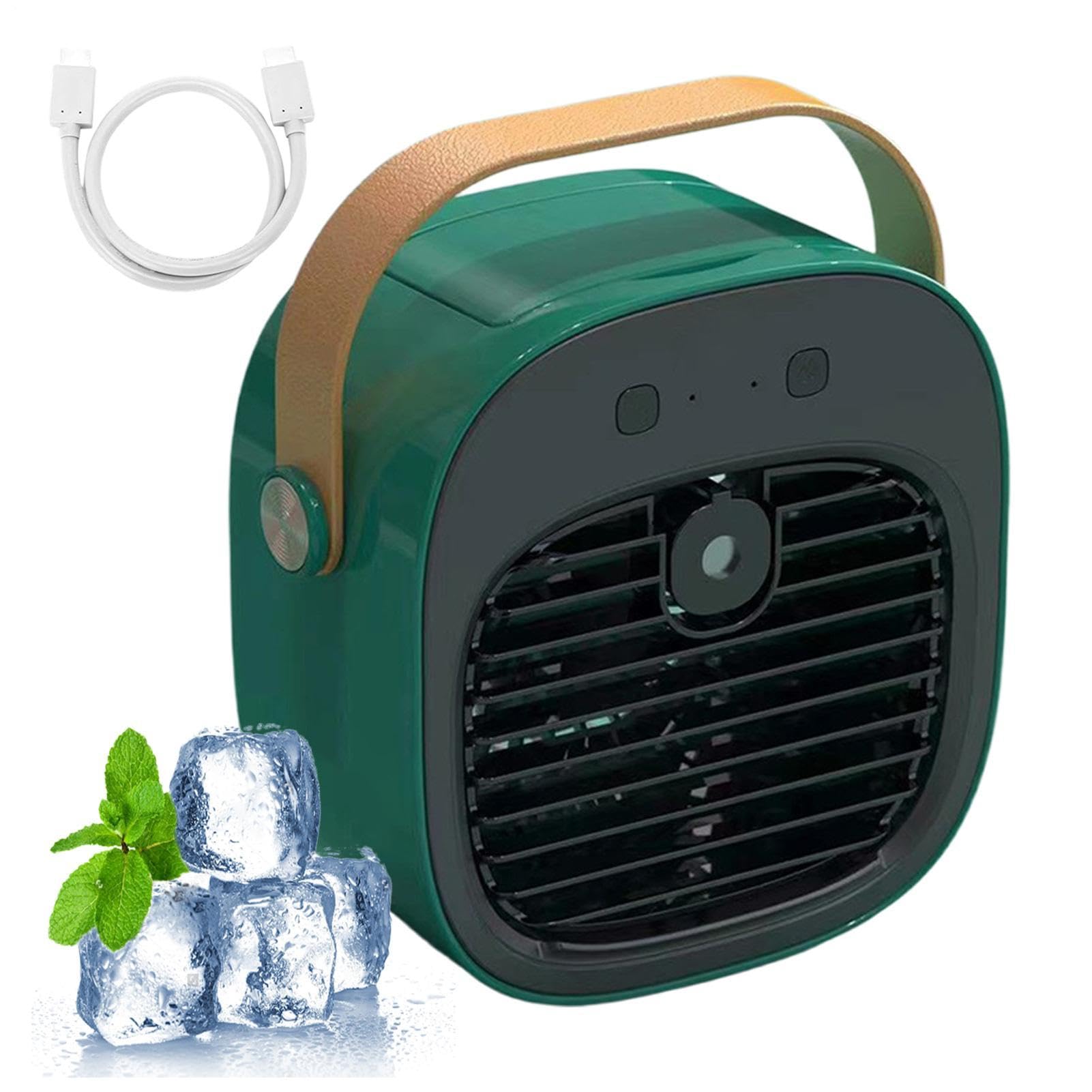 Ventilatore da Scrivania Personale Mini USB Ricaricabile 3 Velocità | Ventilatore portatile per comodino per Comodino Piano di Lavoro Camera da Soggiorno Ufficio Domestico Viaggio