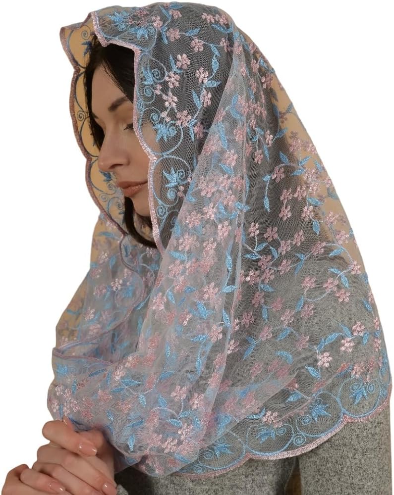 Catholic Mantilla Mass Veil Church Lace Veil Spanish Chapel Mass Head Covering Veil Infinity Veil