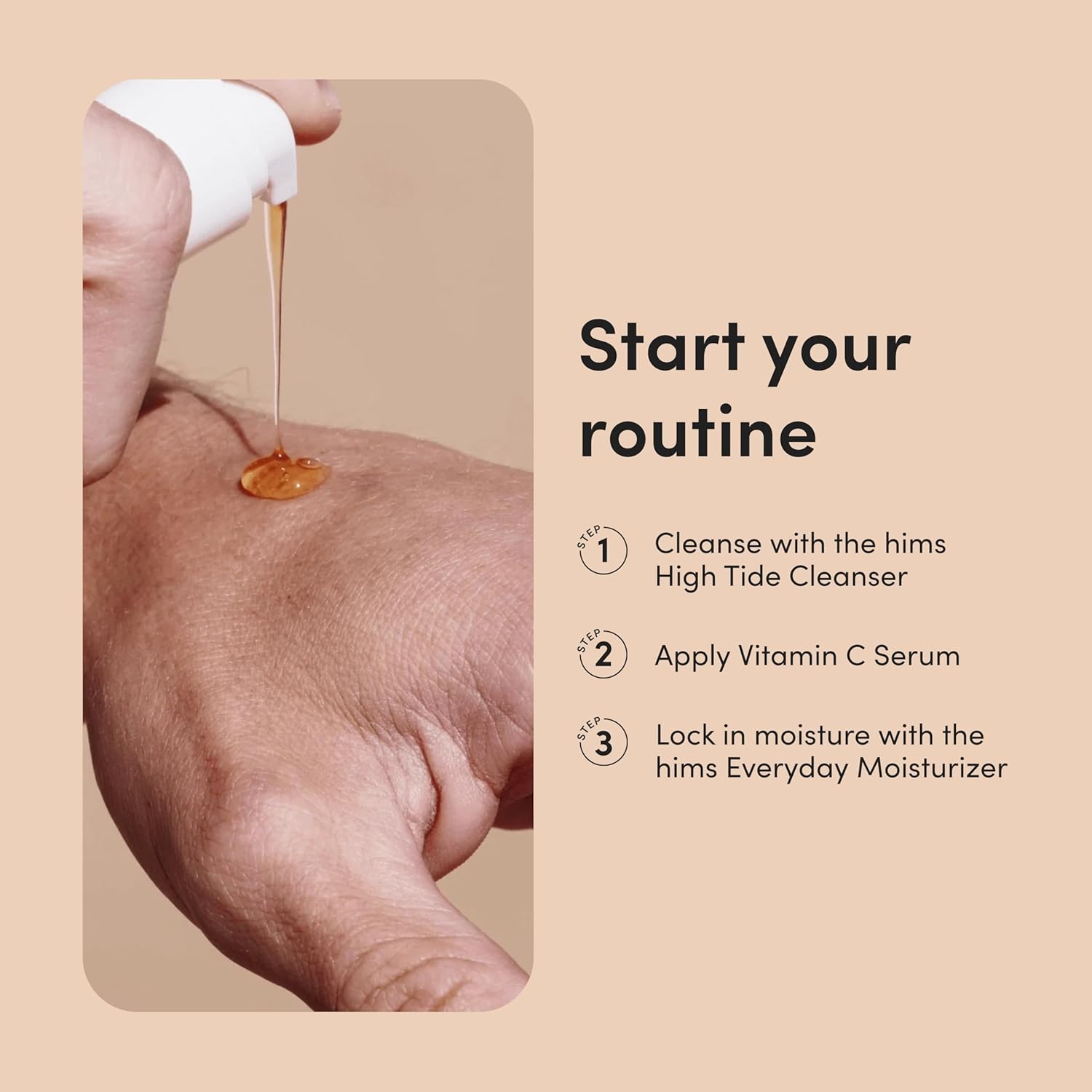 hims Vitamin C Serum for Men - Brighten Skin Tone, Balance Complexion - Highly Concentrated, Lightweight Vitamin C Facial Serum - Vegan, Cruelty-Free, No Parabens - Citrus Scent, (1oz) - Image 6