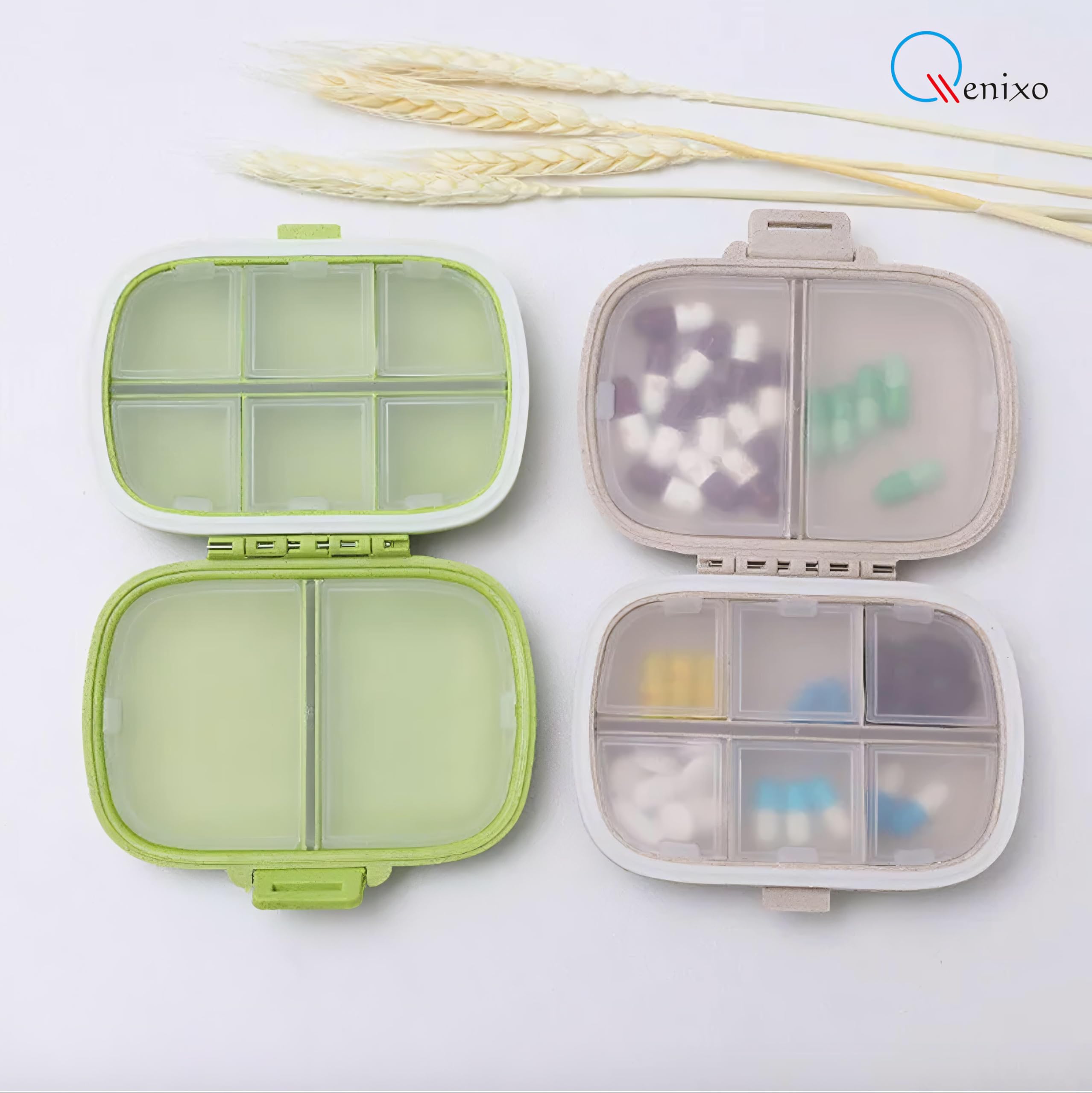 Qenixo® Weekly Pill Organizer 4 Times A Day, 7-Day, Monthly Medication Organizer 28 Days Dispenser Pill Boxes Large Compartments Moisture-Proof Case Medication Reminder Portable Travel Compartments,Travel Kits,Dust-Proof Box (Multicolor, 4 times) (color) 3